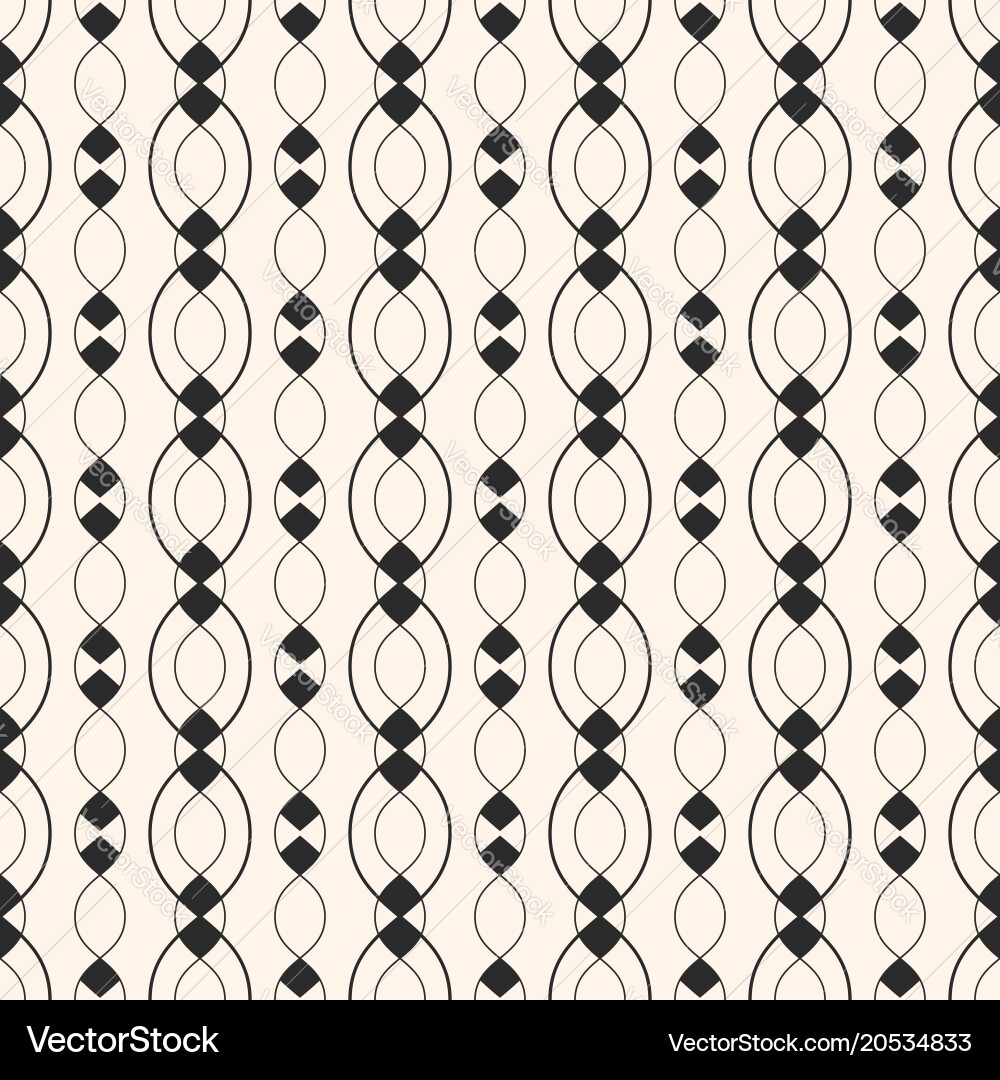 Subtle seamless pattern with smooth wavy shapes vector image
