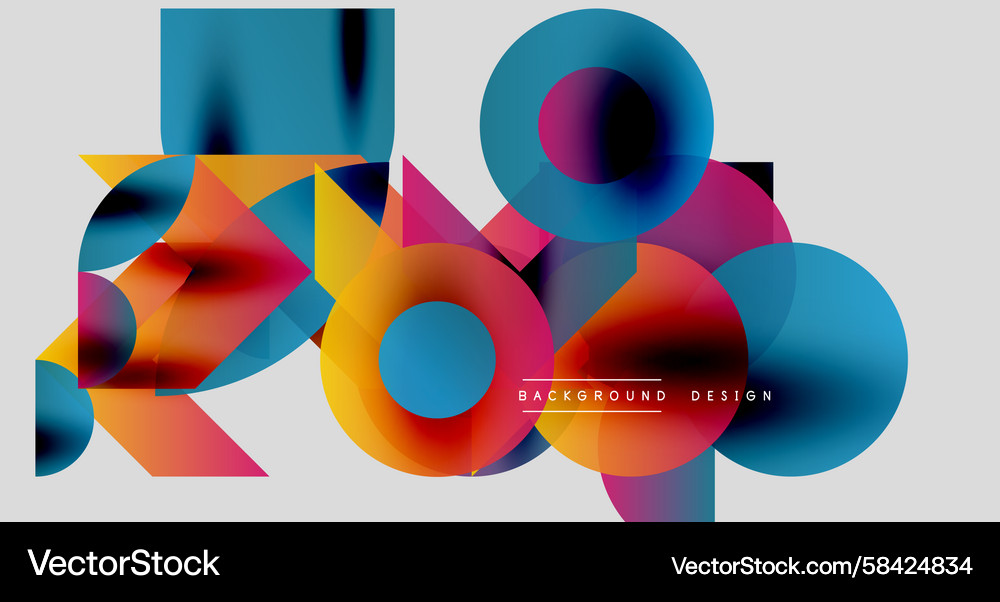 Abstract geometric shapes overlap creating Abstract geometric shapes overlap creating Vector Image