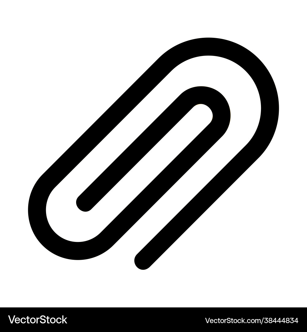 Attachment icon in filled line style for any Attachment icon in filled line style for any vector image