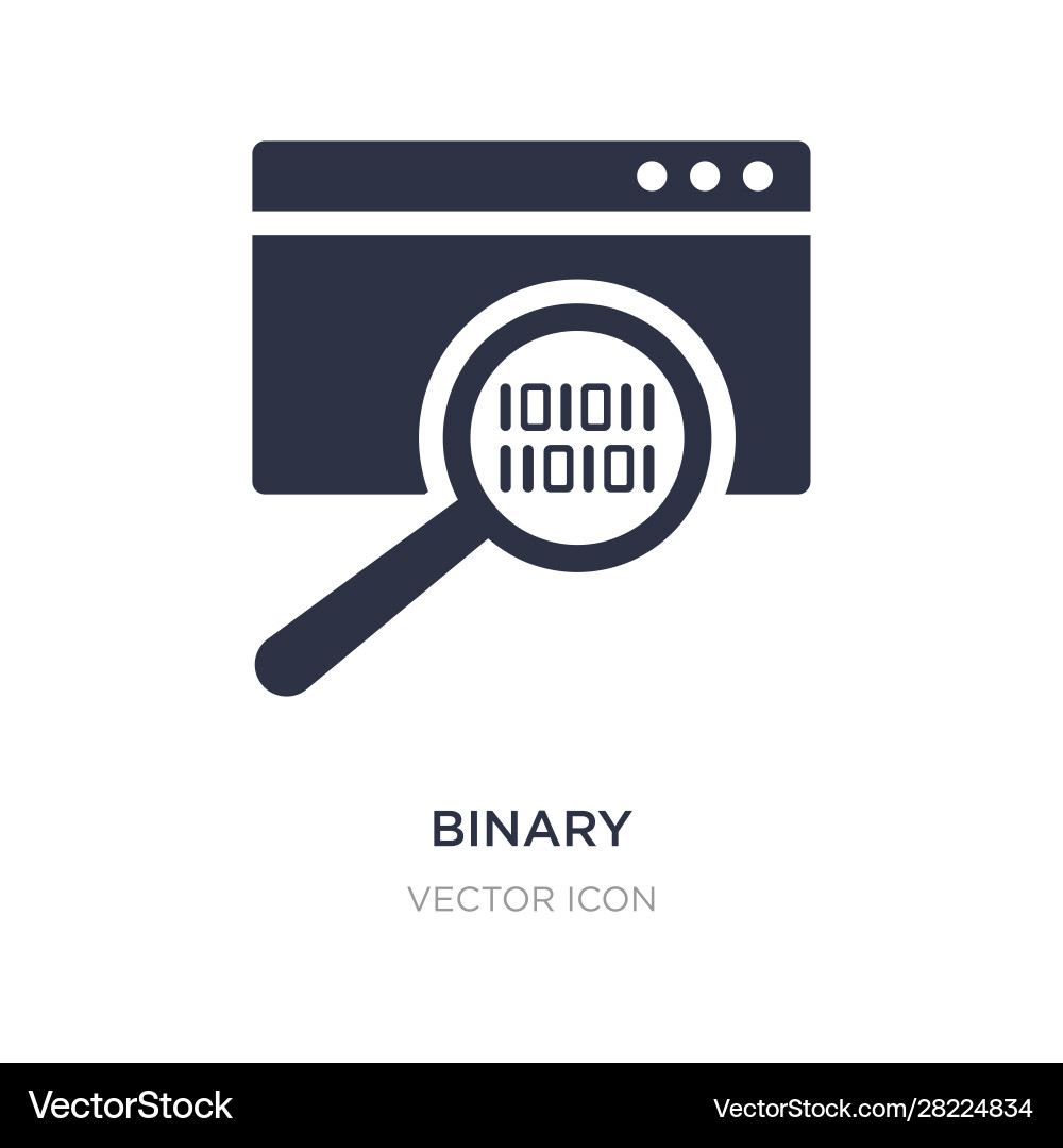 Binary processed mobile analysis icon on white vector image