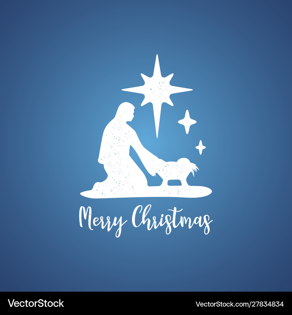Birth christ scene Birth christ scene Vector Image