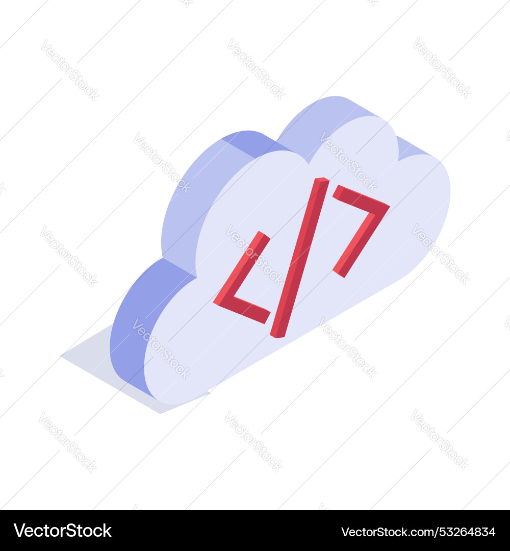 Cloud coding Vector Image