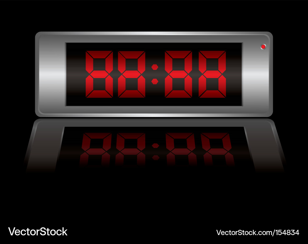 Digital Alarm Clock Display Vector Image