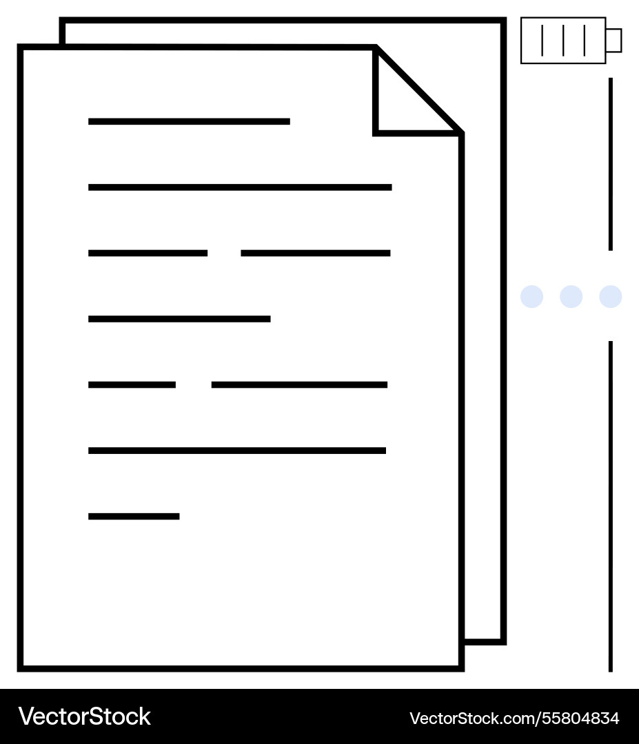 Document management concept with file and progress Vector Image