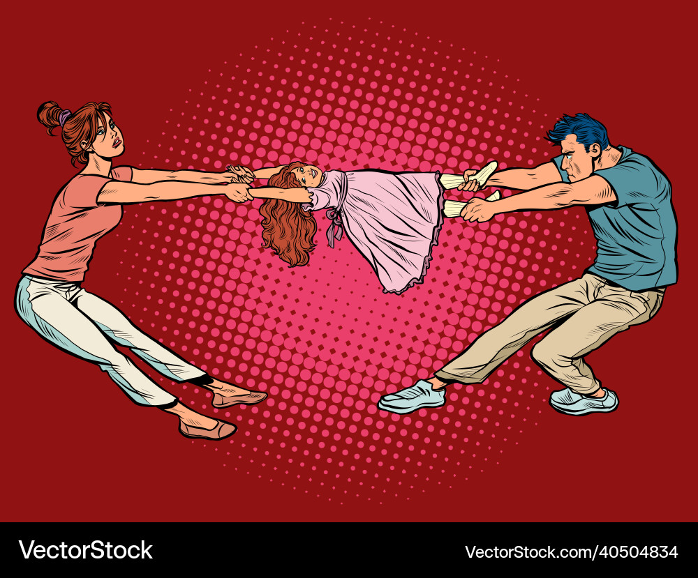 Family quarrel divorce husband and wife share Family quarrel divorce husband and wife share vector image