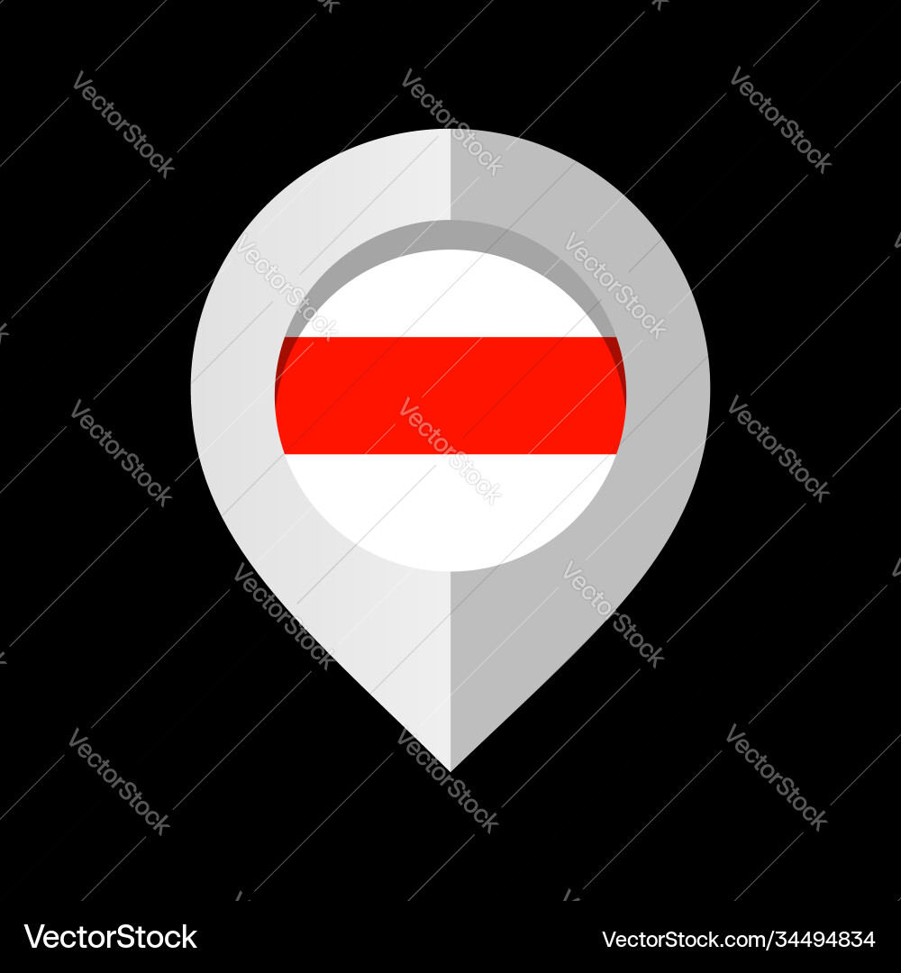 Flag republic belarus pointer for map Vector Image