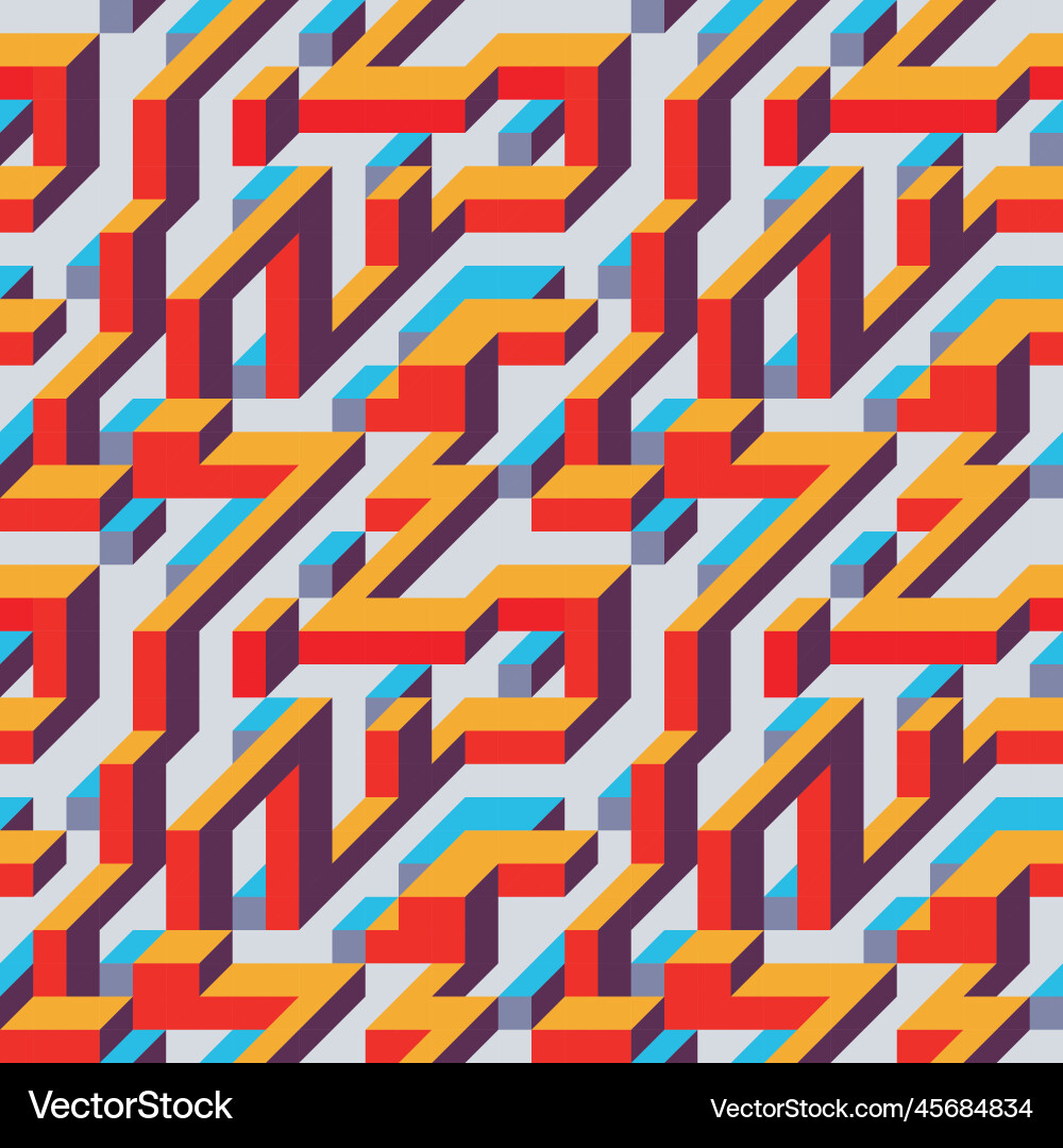 Geometric Blocks Pattern Vector Image