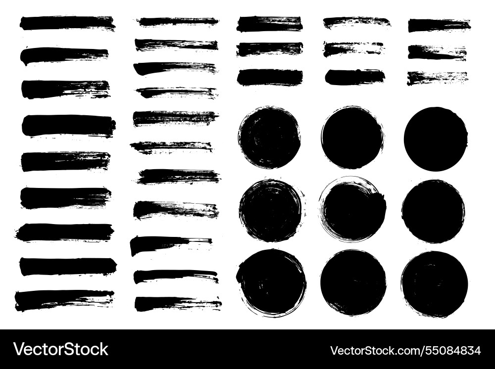 Grunge paint stripe text boxes for banner black Vector Image