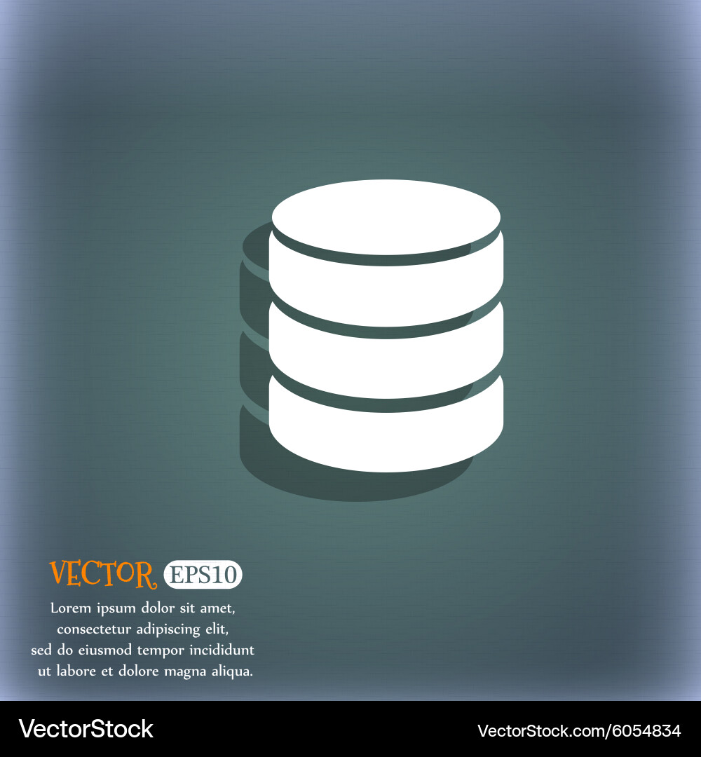 Hard disk and database sign icon flash drive stick vector image