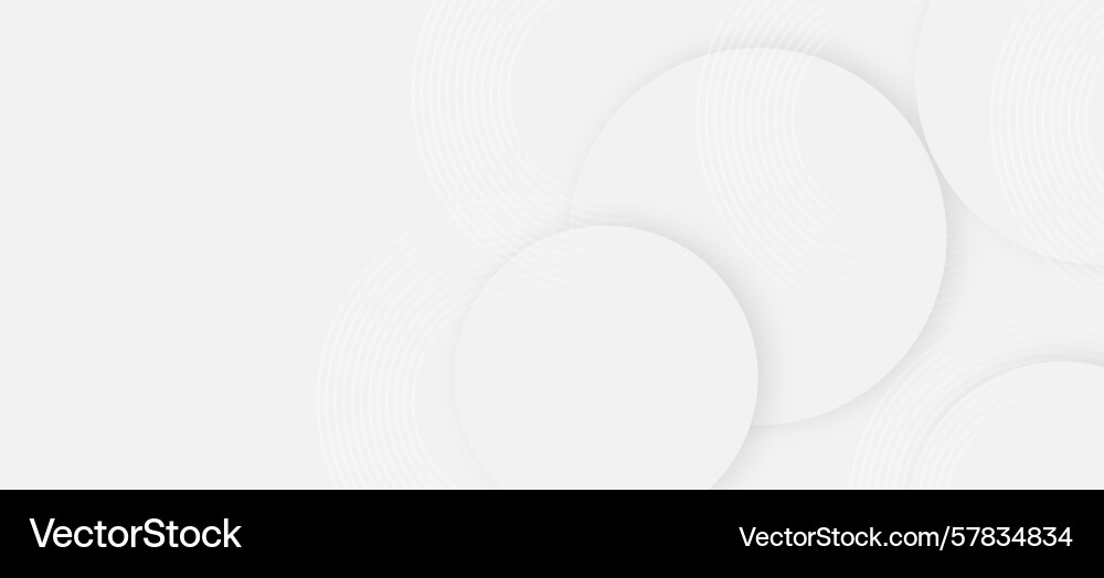 Minimal white abstract background with circular Minimal white abstract background with circular vector image