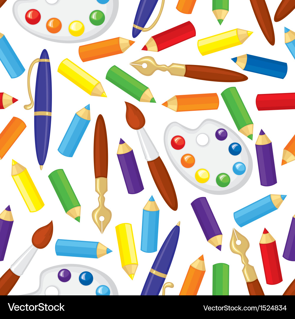 Pen pattern Royalty Free Vector Image - VectorStock