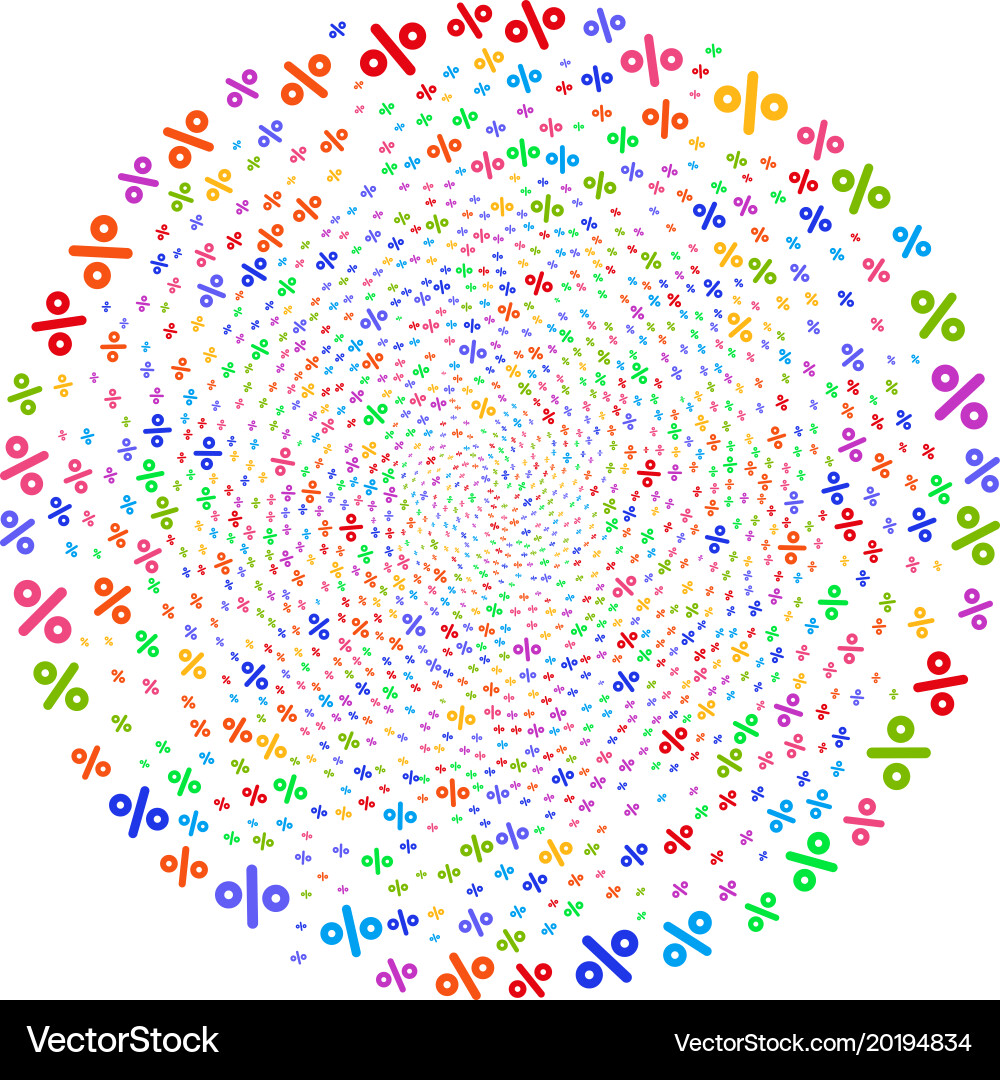 Percent curl cluster vector image