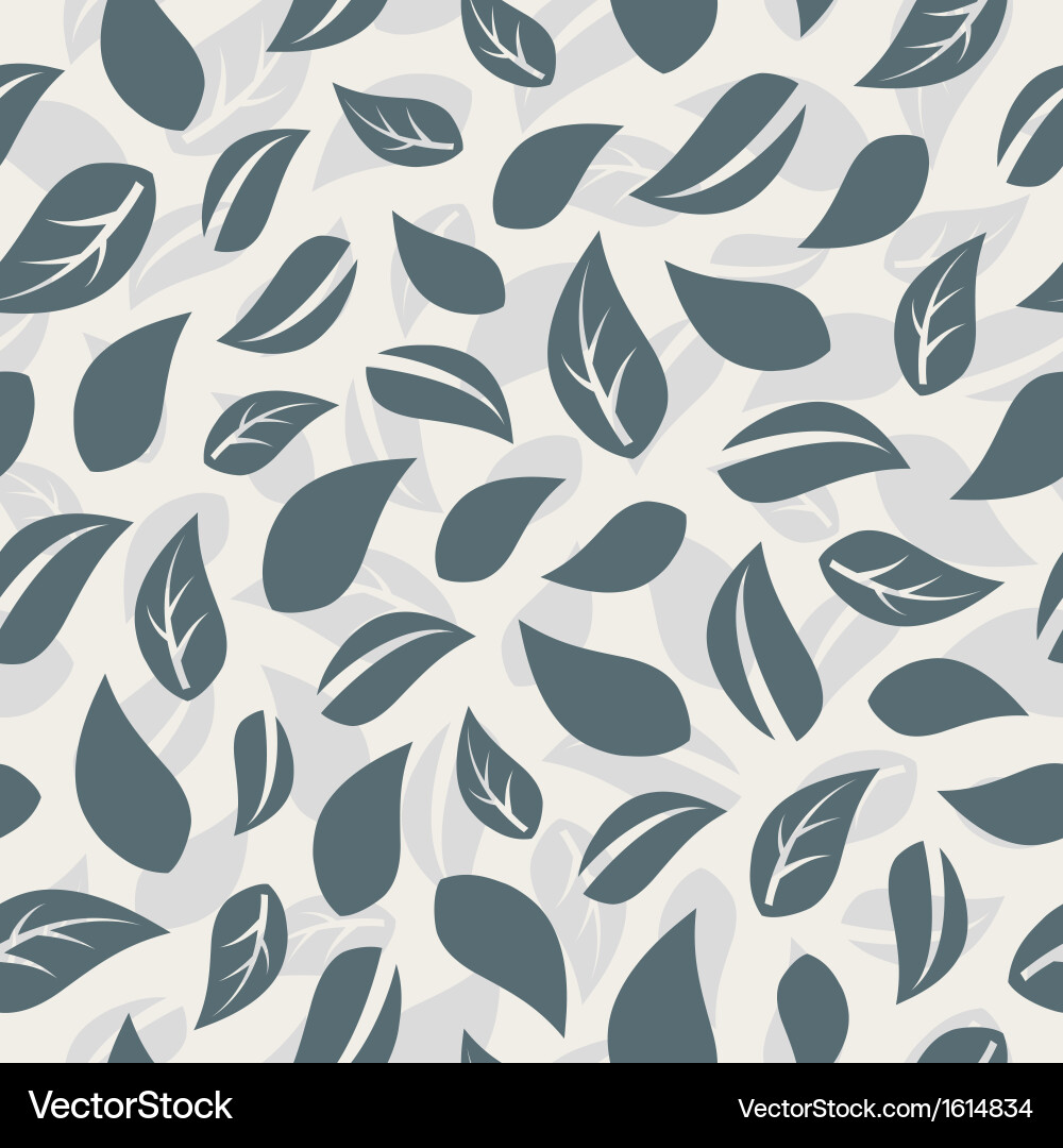 Seamless pattern with leafs vector image