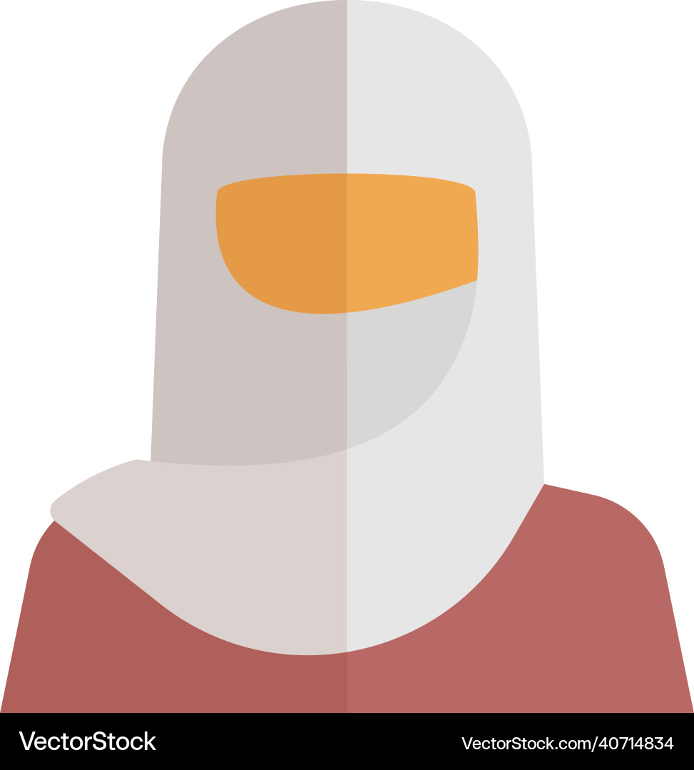 Woman covered with muslim scarf islamic person Woman covered with muslim scarf islamic person vector image