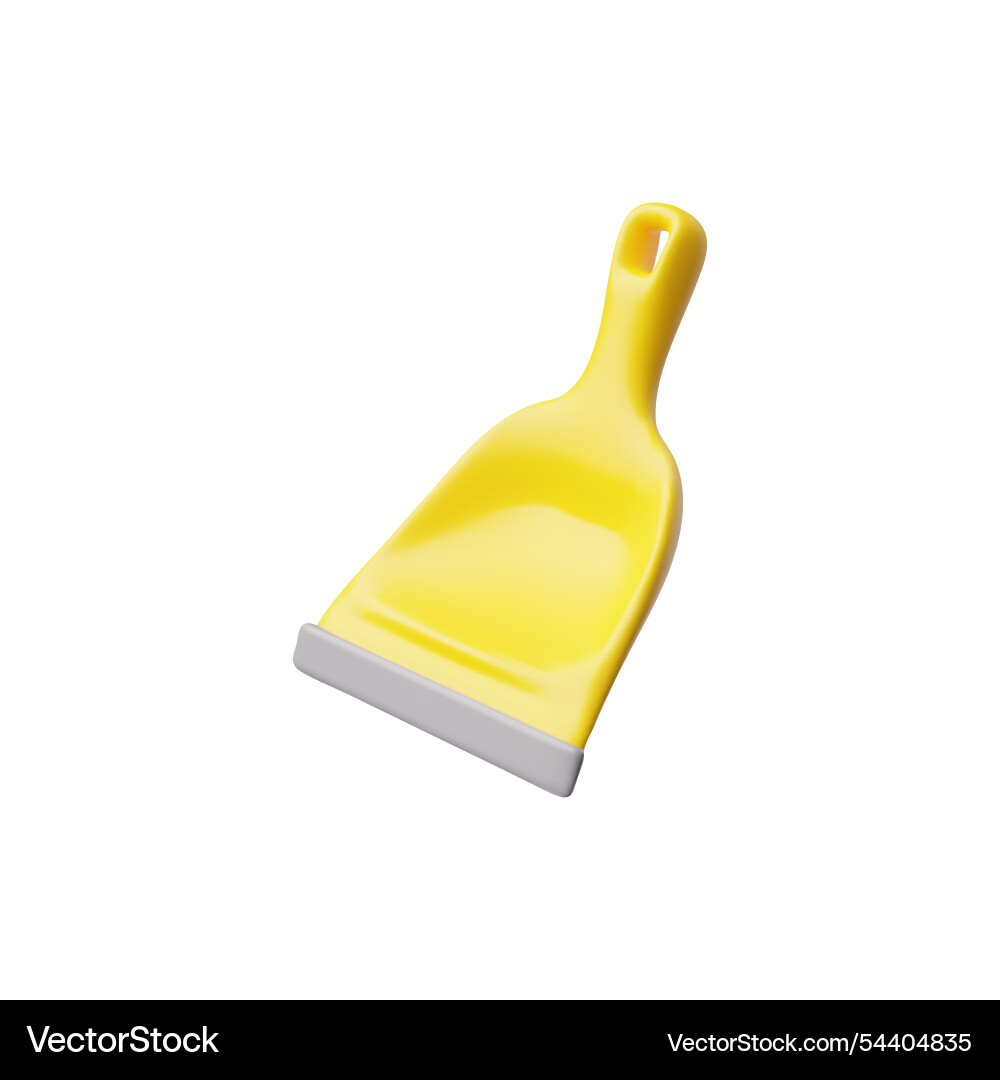 3d with the image of a dustpan Vector Image