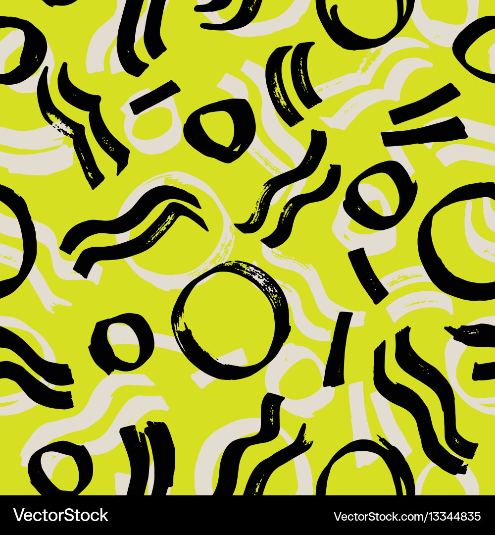 Abstract Circular Brush Pattern vector image