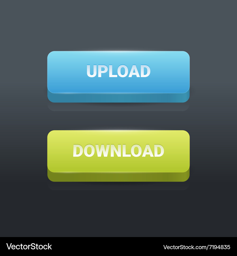 Big web gradient buttons Vector Image