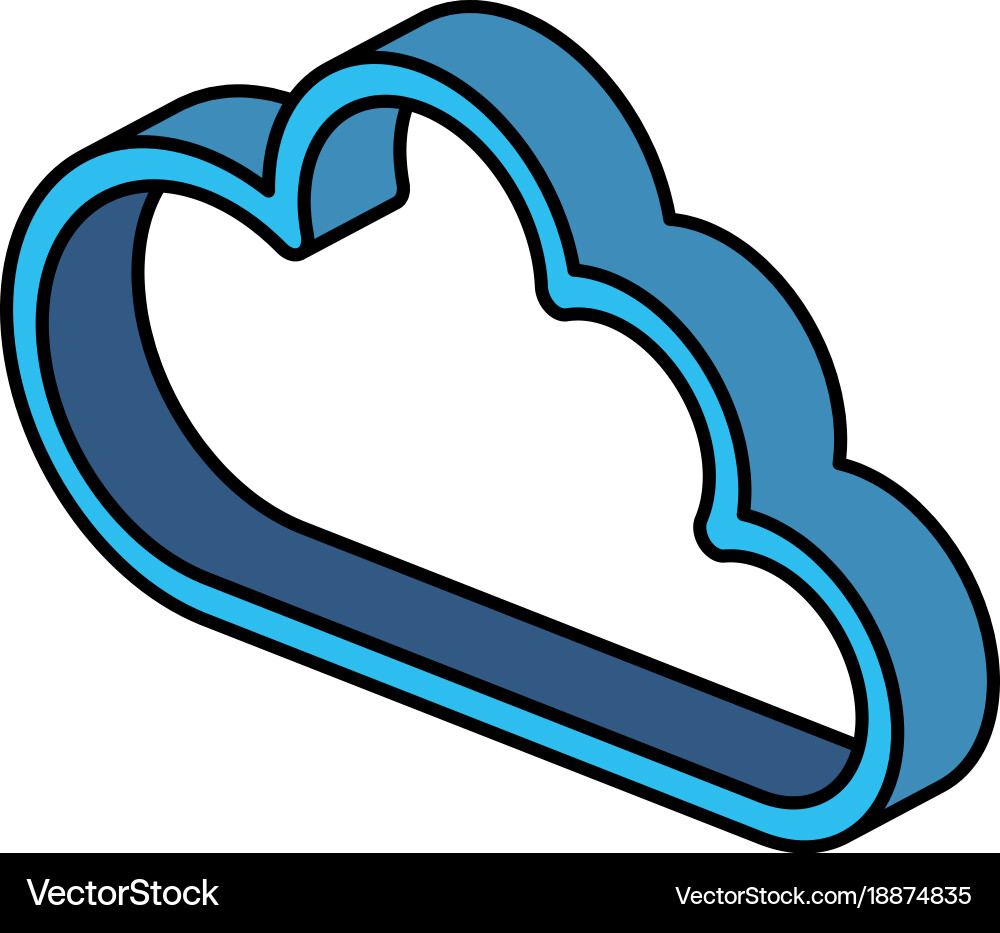 Cloud computing isolated icon vector image