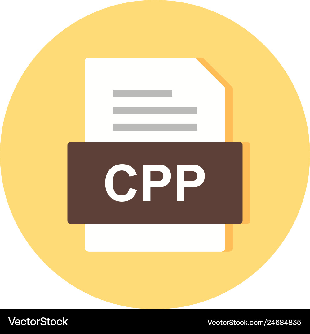 Cpp file document icon vector image