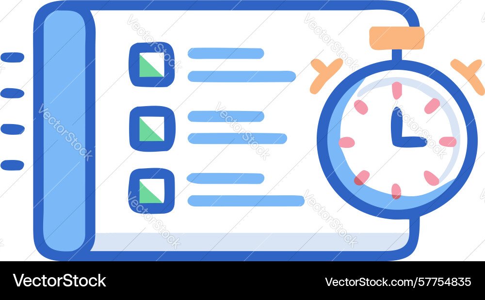 Document process timing task management workflow vector image