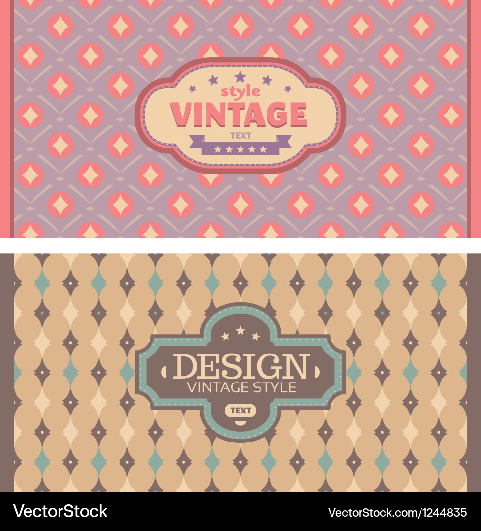 Frames in retro style vector image