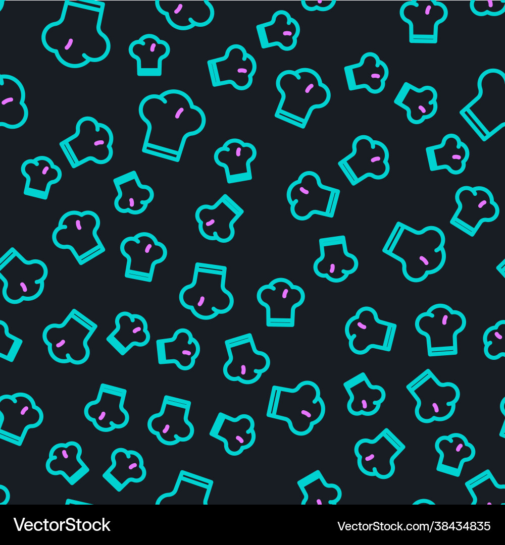 Line chef hat icon isolated seamless pattern Vector Image