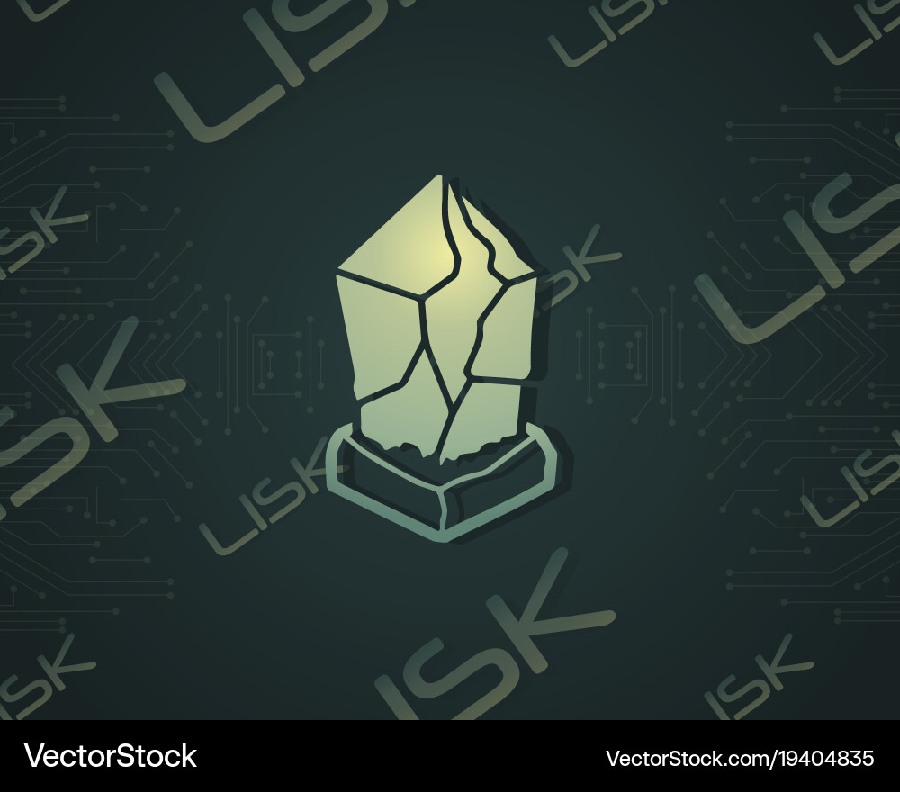 Lisk blockchain design background style vector image