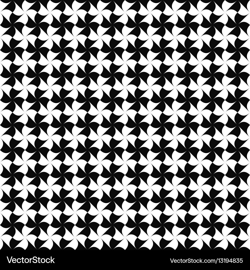 Seamless curved shape pattern background vector image
