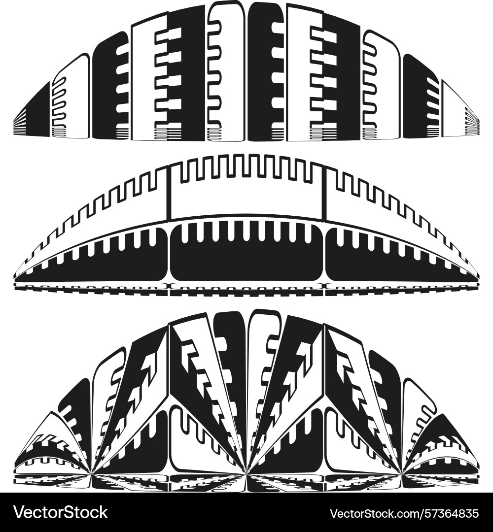 Semicircular ornament element abstract pattern Vector Image