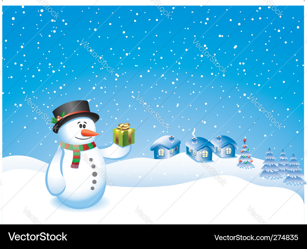 Snowman vector image