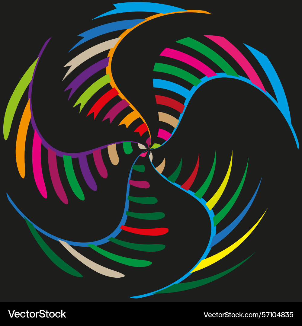 Spiral wave pattern dynamic swirl design flowing Spiral wave pattern dynamic swirl design flowing vector image