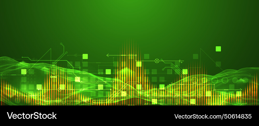 Wireframe big data concept abstract digital Wireframe big data concept abstract digital vector image