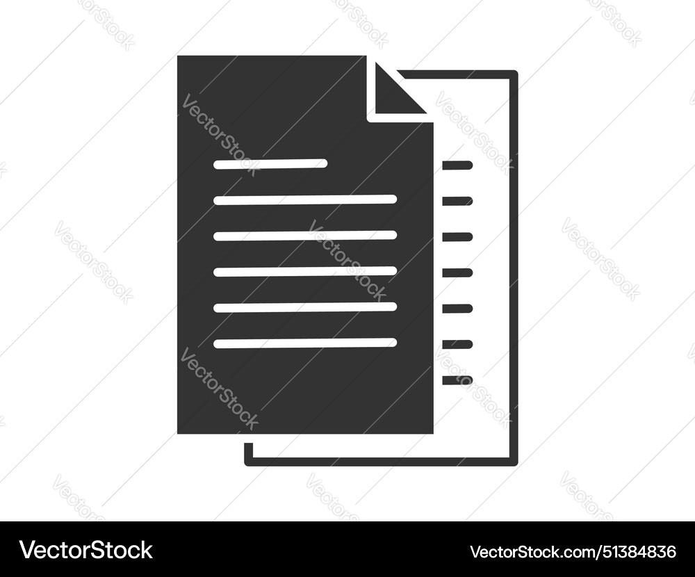 A icon depicting documents suitable for web Vector Image