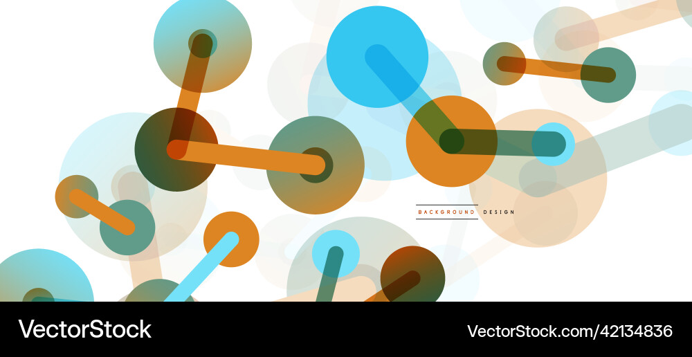 Abstract background round dots connected by lines Abstract background round dots connected by lines Vector Image