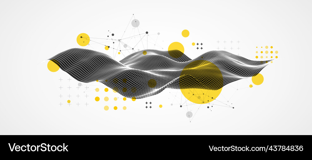 Abstract wave is made in a frame style Abstract wave is made in a frame style Vector Image