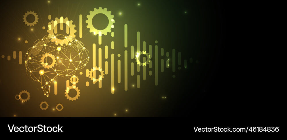 Artificial intelligence technology web background Artificial intelligence technology web background Vector Image