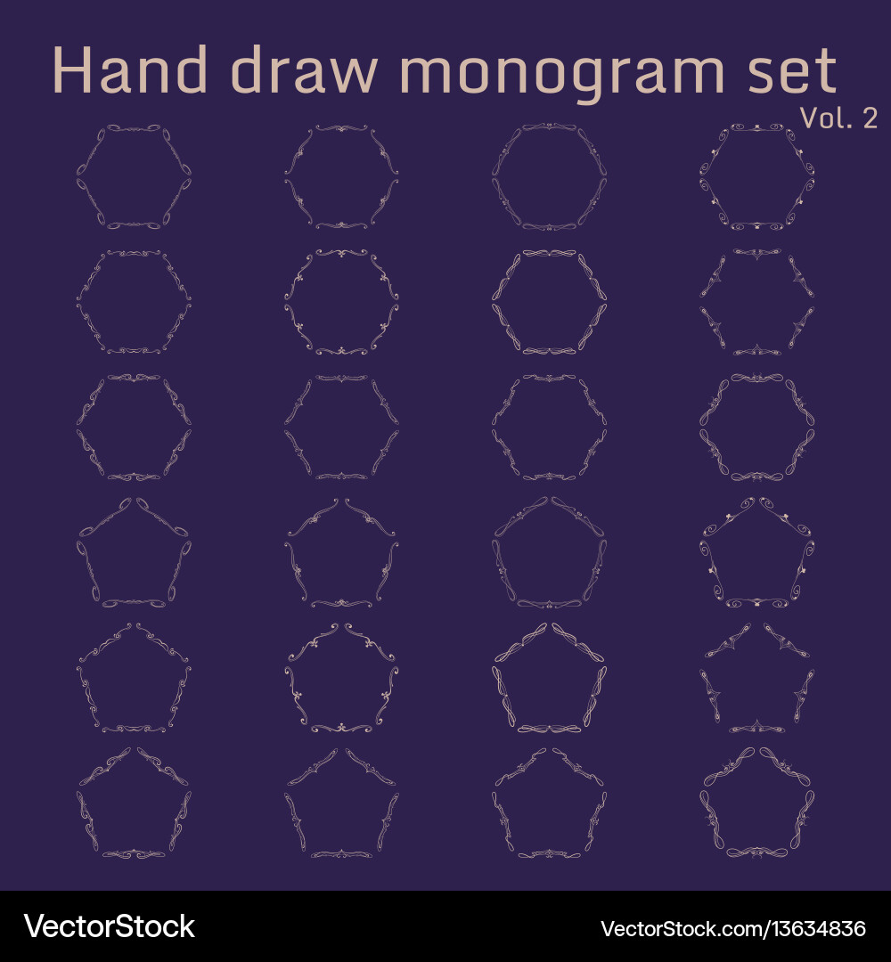 Bunch of simple and elegant monogram design Bunch of simple and elegant monogram design Vector Image