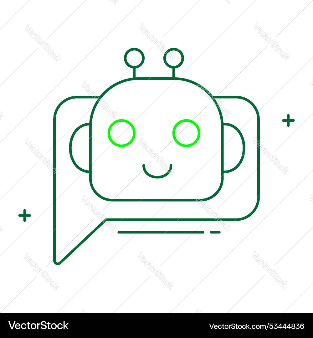 Conversational ai and chat bot icon design Vector Image