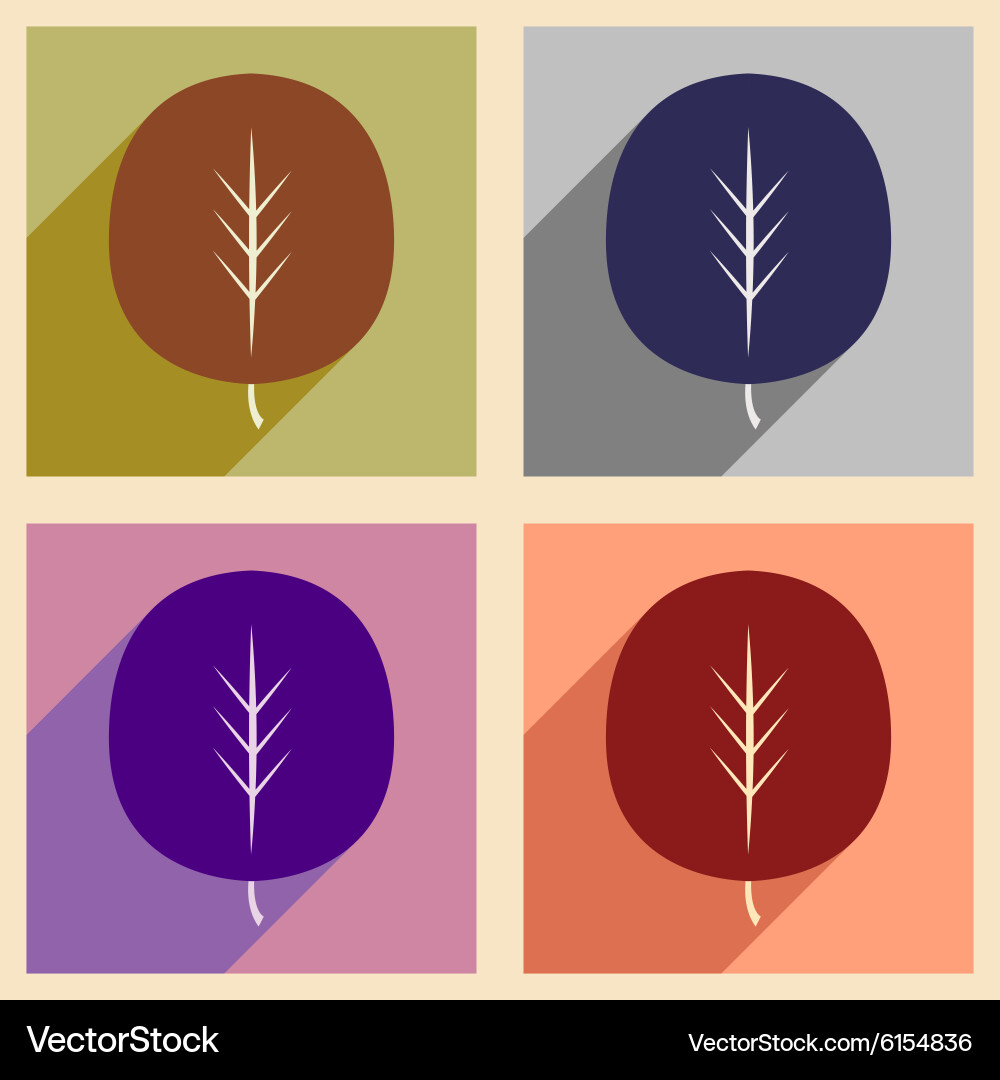 Flat with shadow concept and mobile application vector image