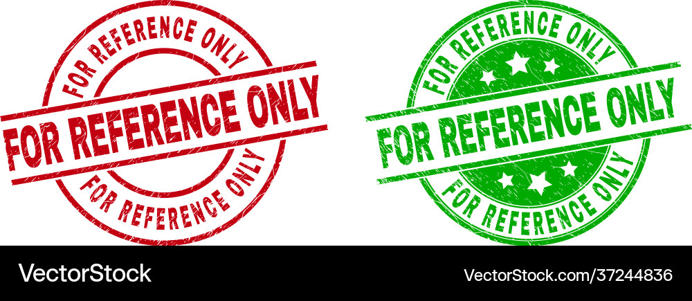 For reference only round seals using unclean style Vector Image