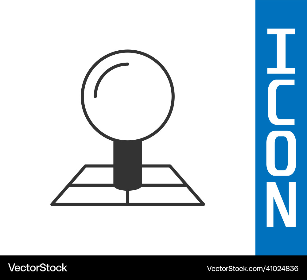 Grey folded map with location marker icon isolated Grey folded map with location marker icon isolated vector image