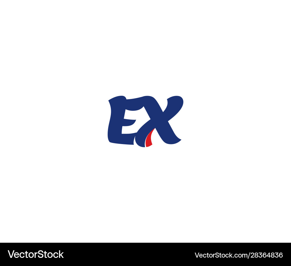 Linked initial letter ex arrow stylish shape logo Vector Image