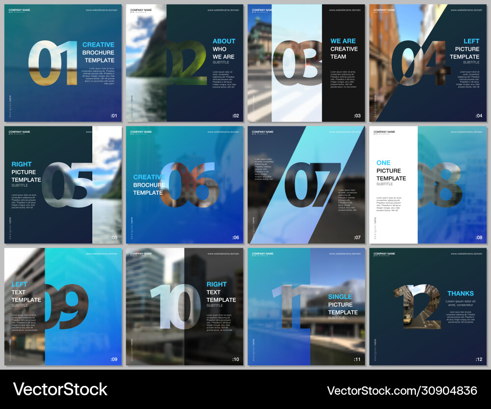 Minimal brochure templates with numbers easy Minimal brochure templates with numbers easy vector image