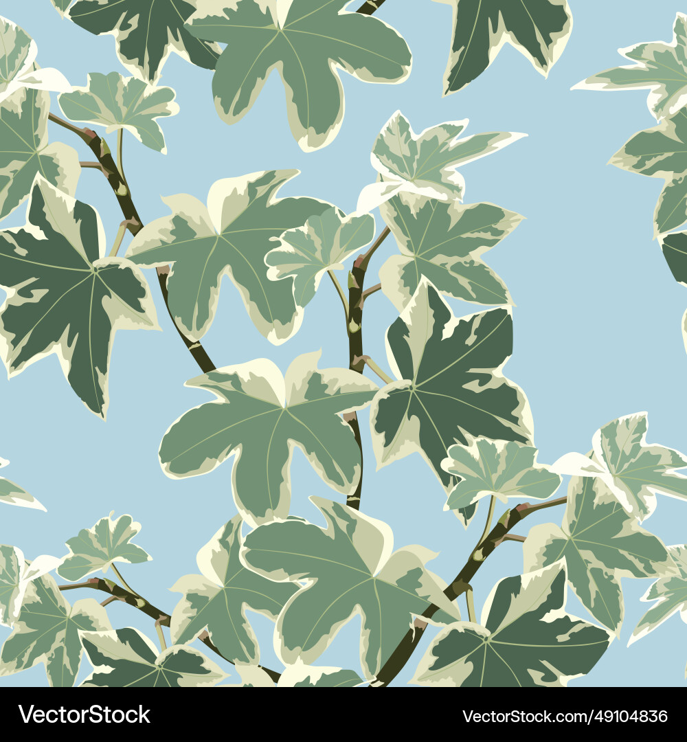 Seamless pattern background with ivy branches Seamless pattern background with ivy branches Vector Image