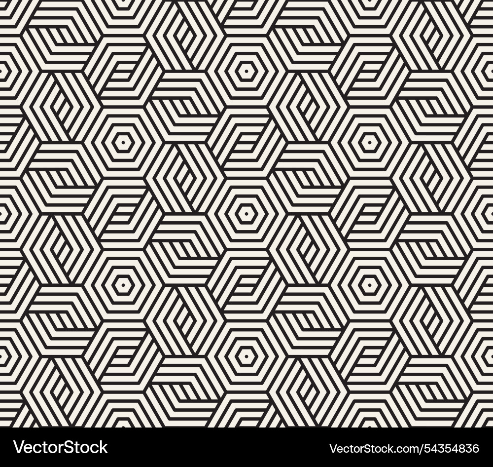 Seamless pattern repeating geometric elements vector image