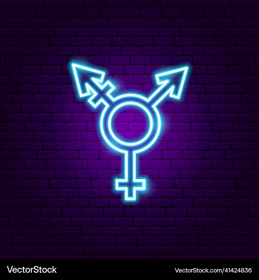Transgender Neonzeichen Transgender Neonzeichen vektorbild