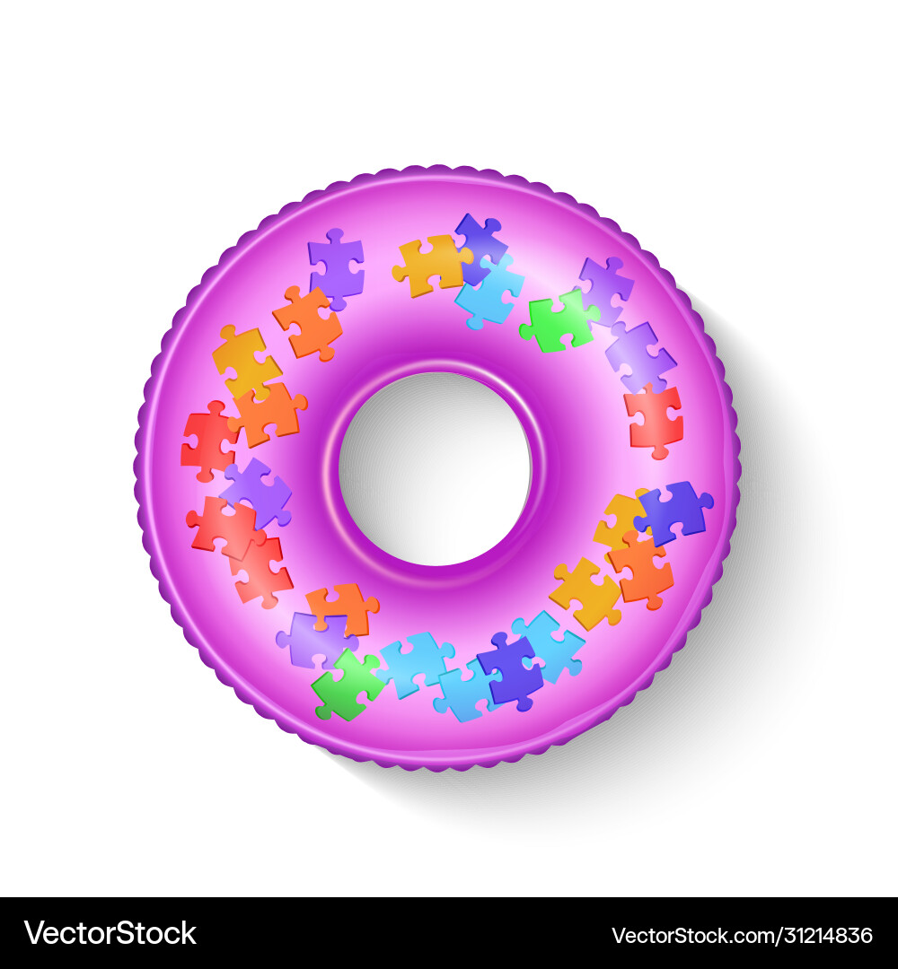 Unicorn inflatable pool float vector image