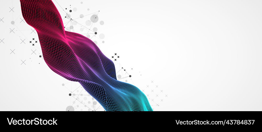 Abstract wave is made in a frame style Abstract wave is made in a frame style vector image