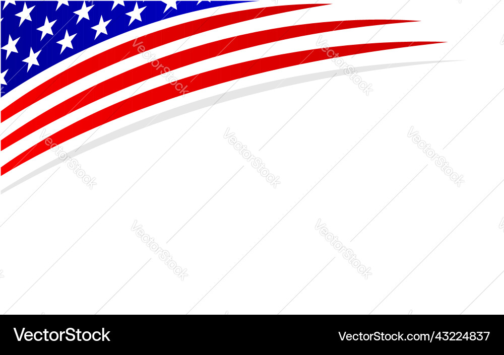Amerikanische abstrakte Flagge Wellen-Ecke-Banner Amerikanische abstrakte Flagge Wellen-Ecke-Banner vektorbild