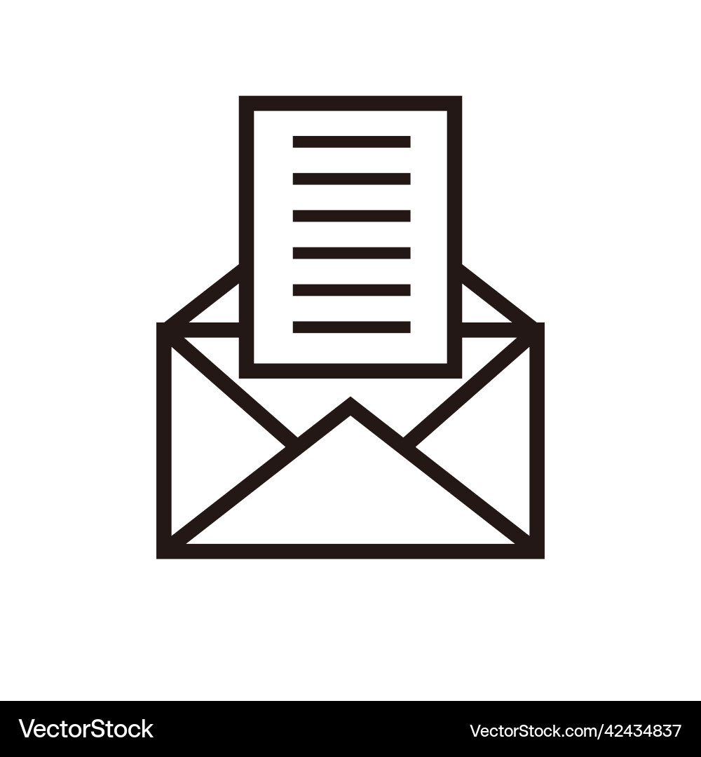 An icon for mail and data file An icon for mail and data file vector image